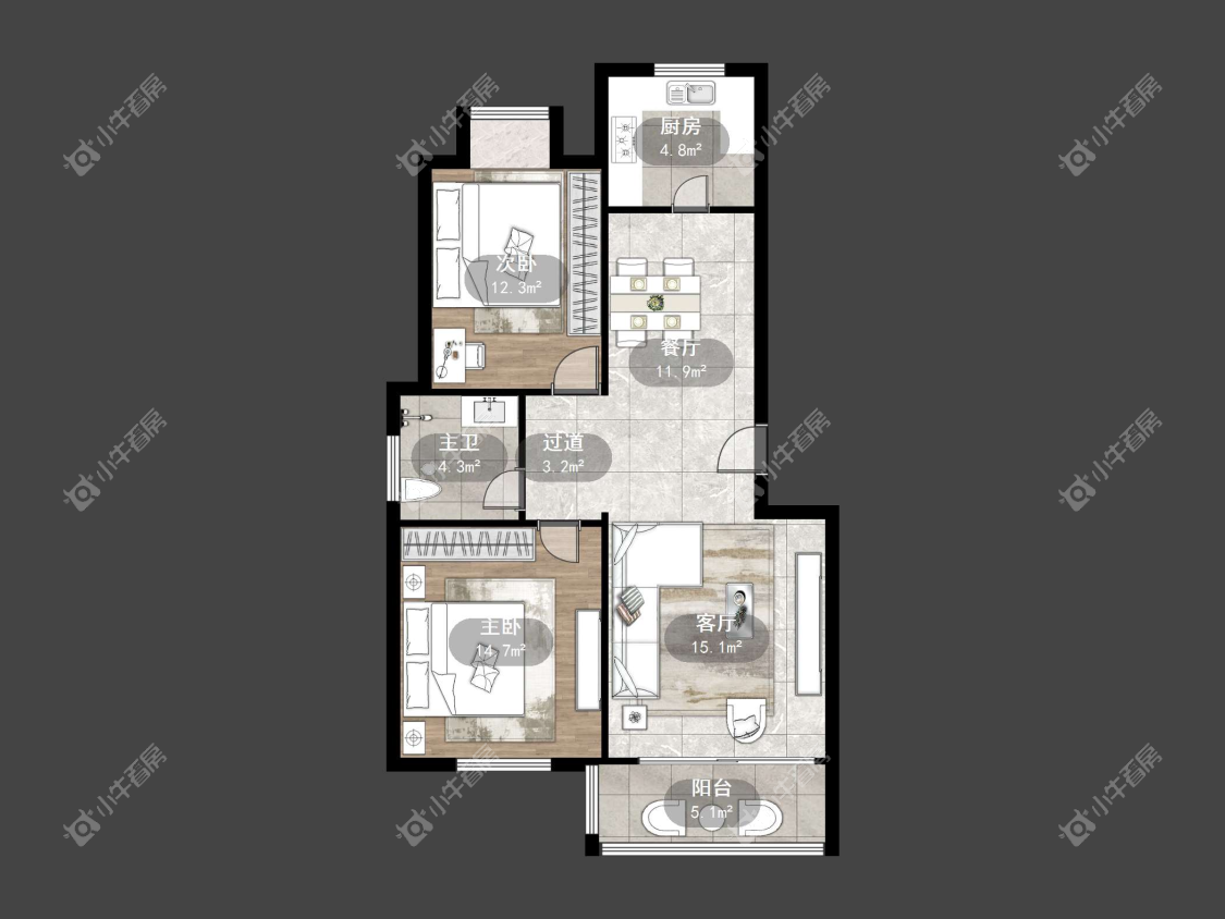 镇江王巷苑在售二手房源户型图_小牛看房
