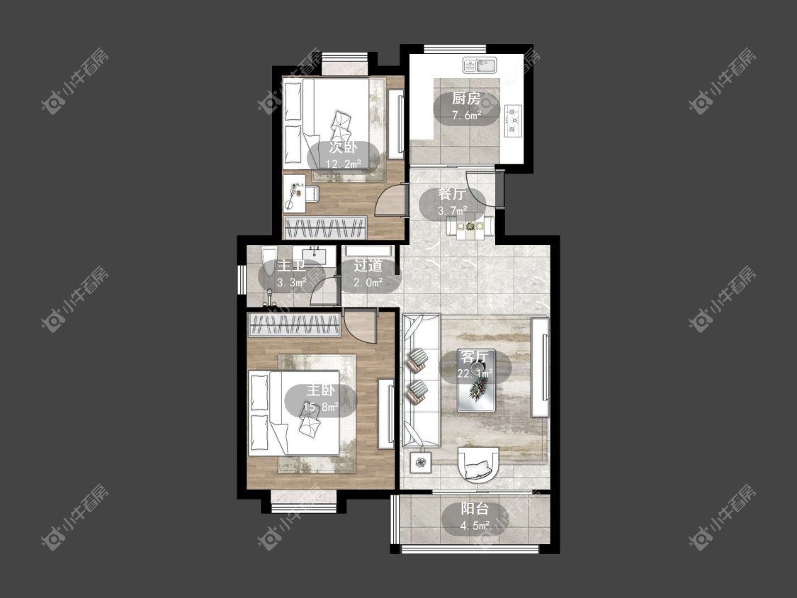 镇江凰嘉花苑在售二手房源户型图_小牛看房