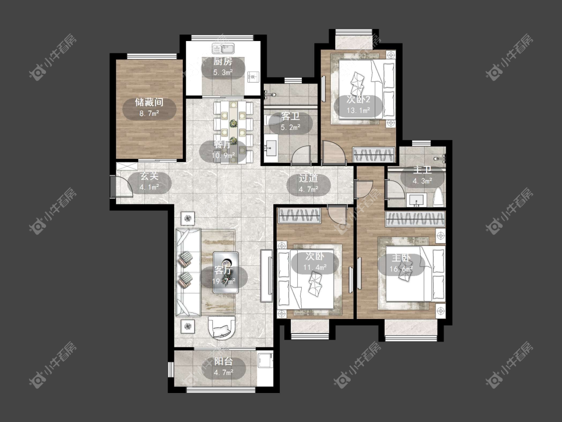 镇江江南人家在售二手房源户型图_小牛看房