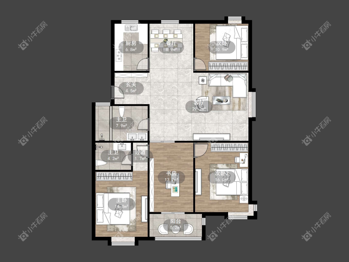 镇江香草苑在售二手房源户型图_小牛看房