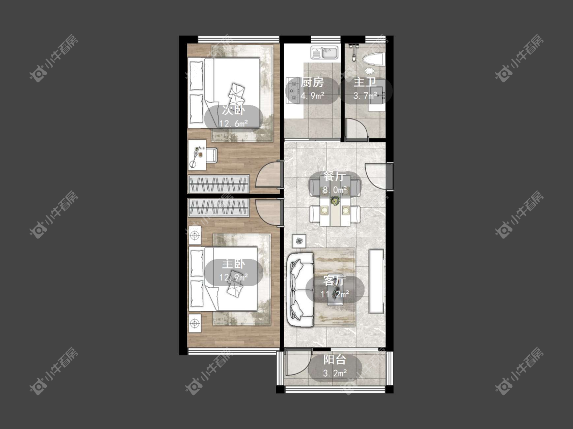 镇江云阳小区在售二手房源户型图_小牛看房