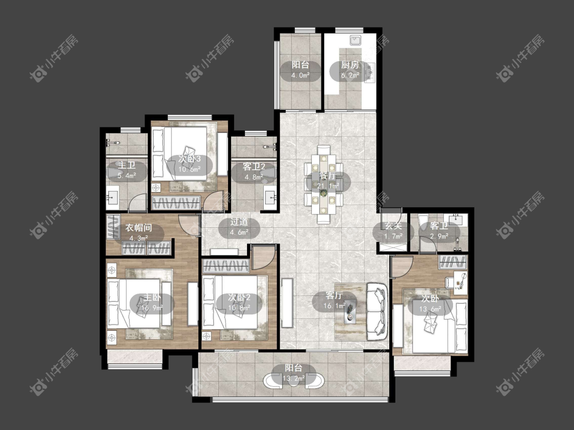 镇江汇金天地在售二手房源户型图_小牛看房