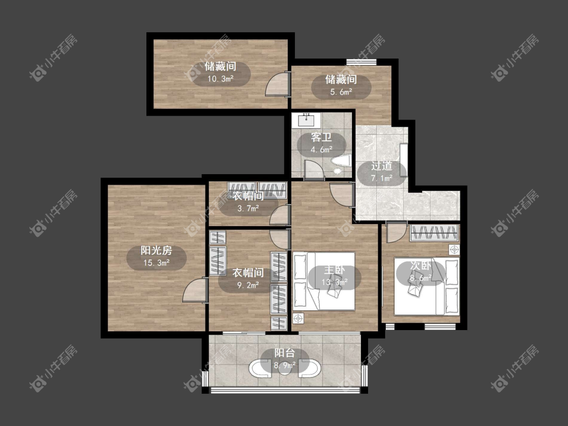 镇江天波城在售二手房源户型图_小牛看房