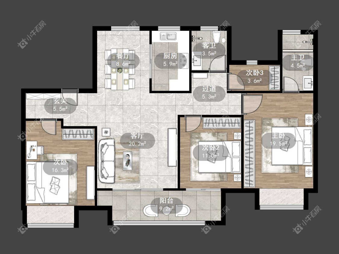镇江金茂国际社区在售二手房源户型图_小牛看房