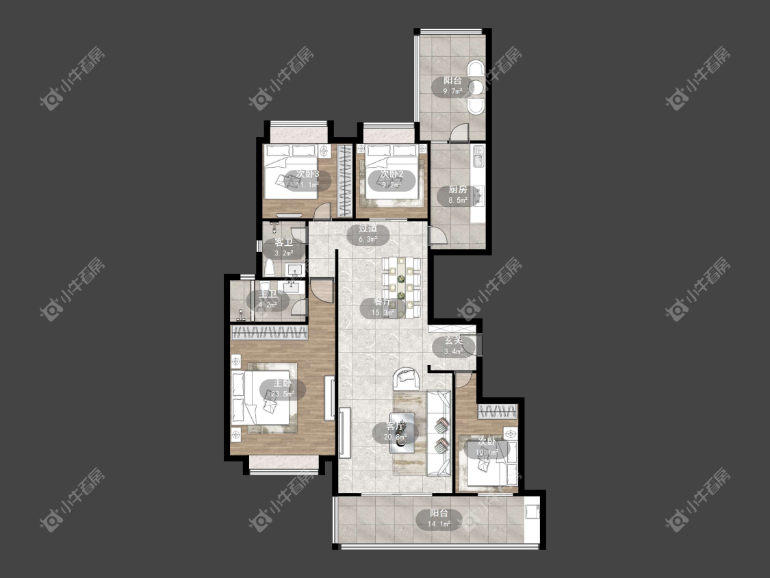 镇江碧桂园在售二手房源户型图_小牛看房