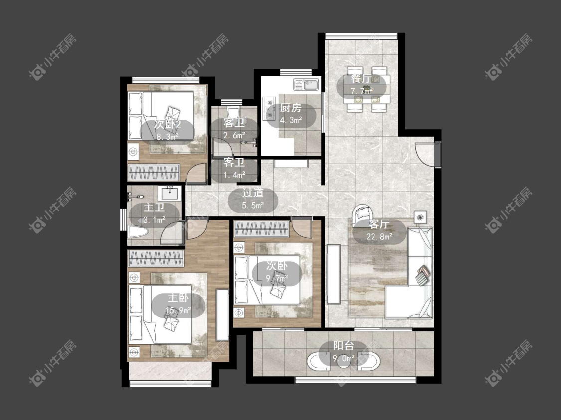镇江爱家尚城在售二手房源户型图_小牛看房