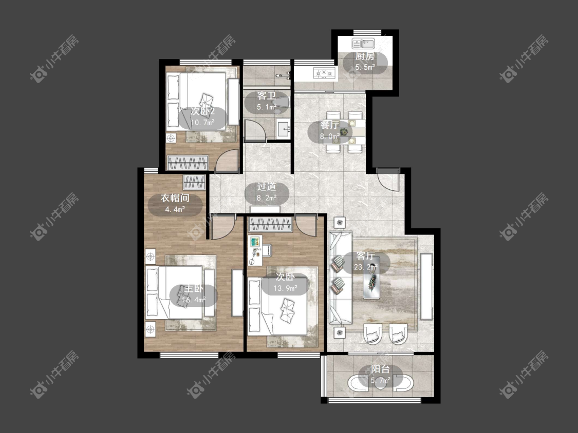 镇江世纪豪都在售二手房源户型图_小牛看房