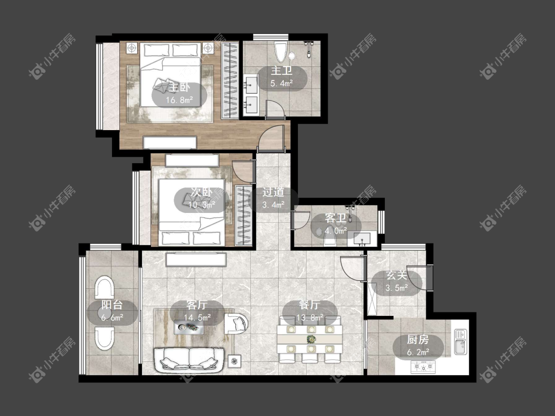 镇江恒大名都一期在售二手房源户型图_小牛看房