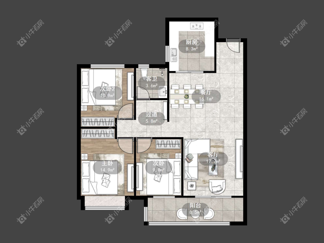 镇江万善上院在售二手房源户型图_小牛看房