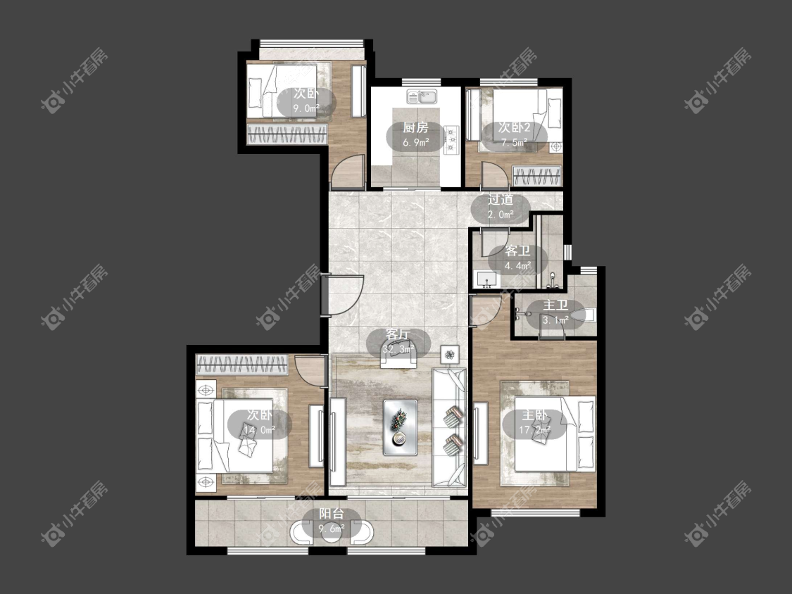 镇江红星天铂在售二手房源户型图_小牛看房