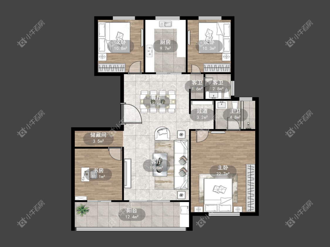 镇江中南熙悦城中南二期在售二手房源户型图_小牛看房
