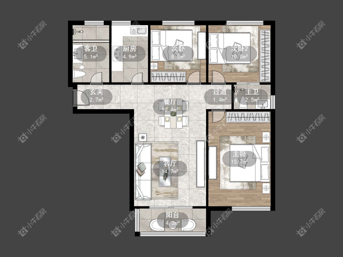 镇江粤港臻园在售二手房源户型图_小牛看房