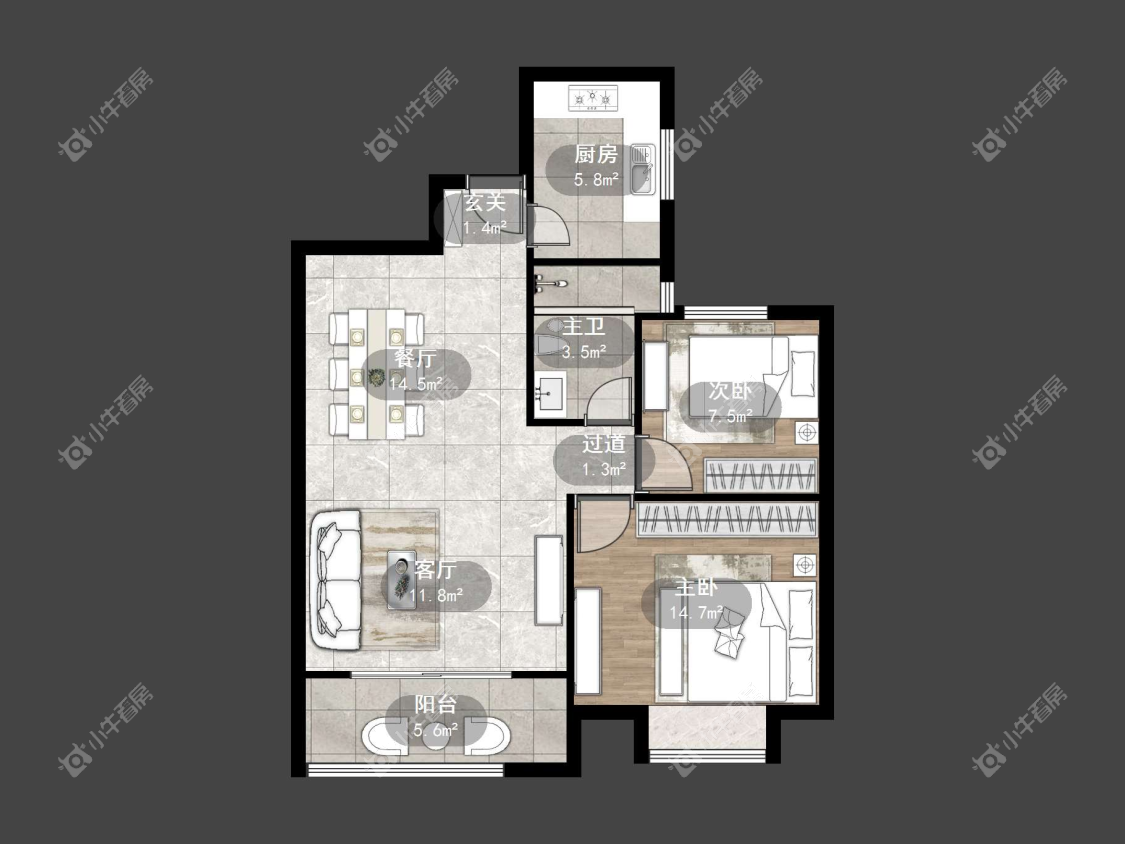 镇江大亚第一城在售二手房源户型图_小牛看房