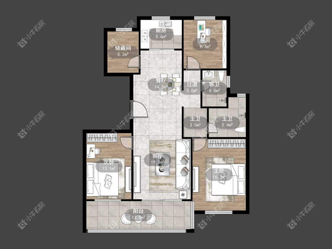镇江天怡天瑞宸在售二手房源户型图_小牛看房