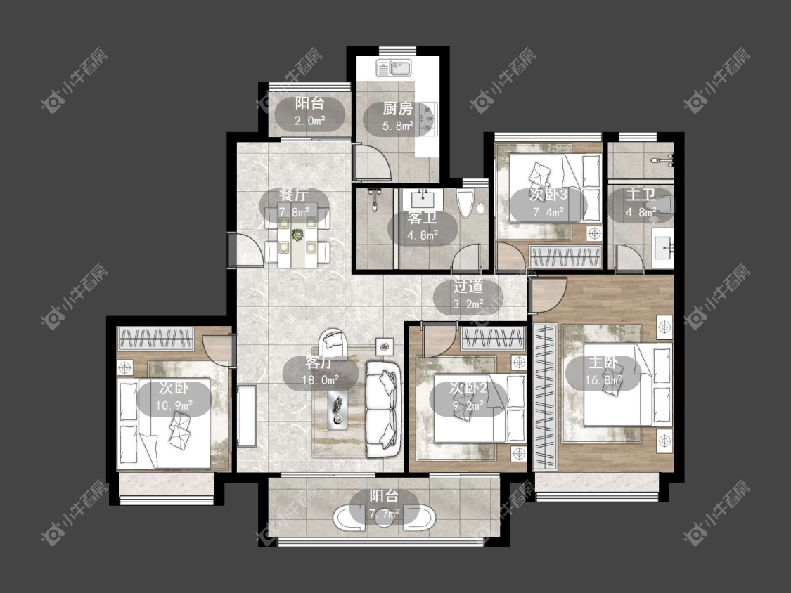 镇江爱家尚城在售二手房源户型图_小牛看房