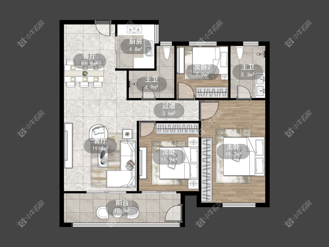镇江中南熙悦城中南二期在售二手房源户型图_小牛看房