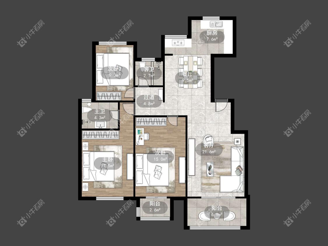 镇江御珑湾(丹阳)在售二手房源户型图_小牛看房