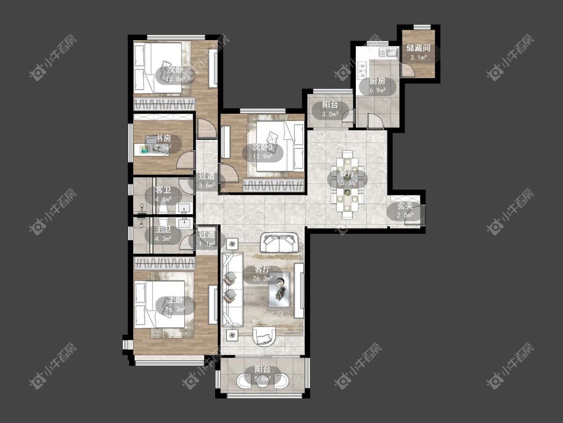 镇江恒大城在售二手房源户型图_小牛看房