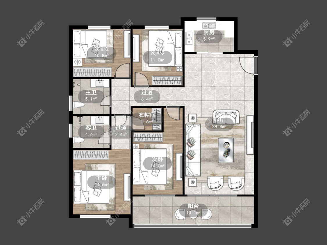 镇江信达香堤国际在售二手房源户型图_小牛看房