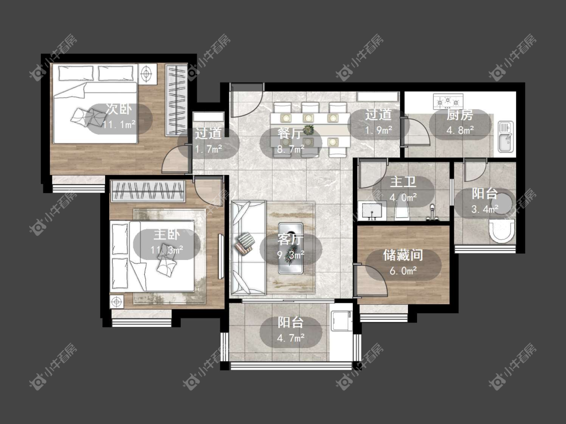 镇江碧桂园在售二手房源户型图_小牛看房