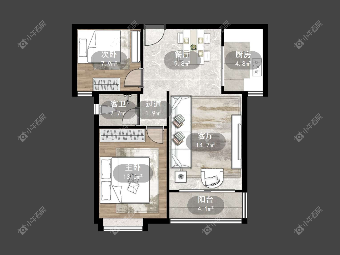 镇江城市绿洲在售二手房源户型图_小牛看房
