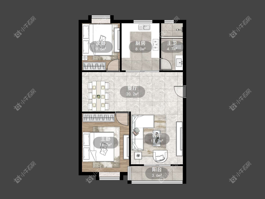 镇江府前星座在售二手房源户型图_小牛看房