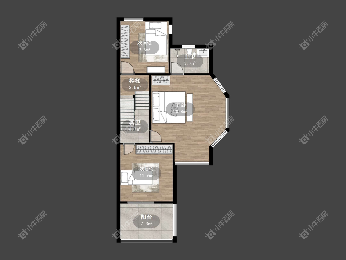 镇江豪门兰庭在售二手房源户型图_小牛看房