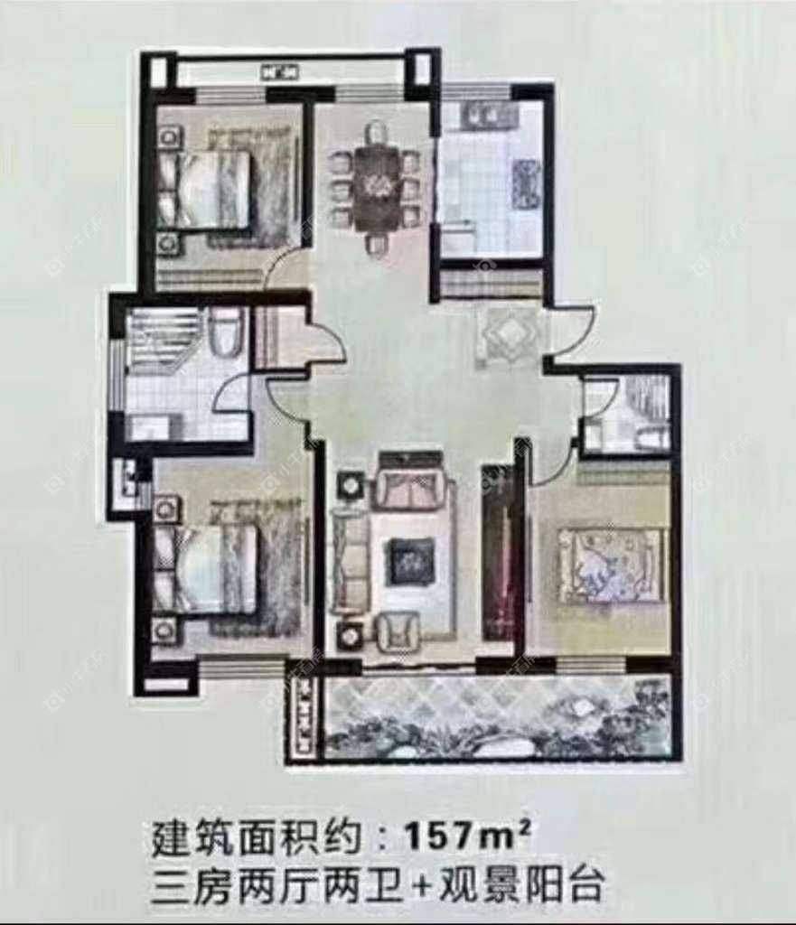 镇江凤凰郡在售二手房源户型图_小牛看房