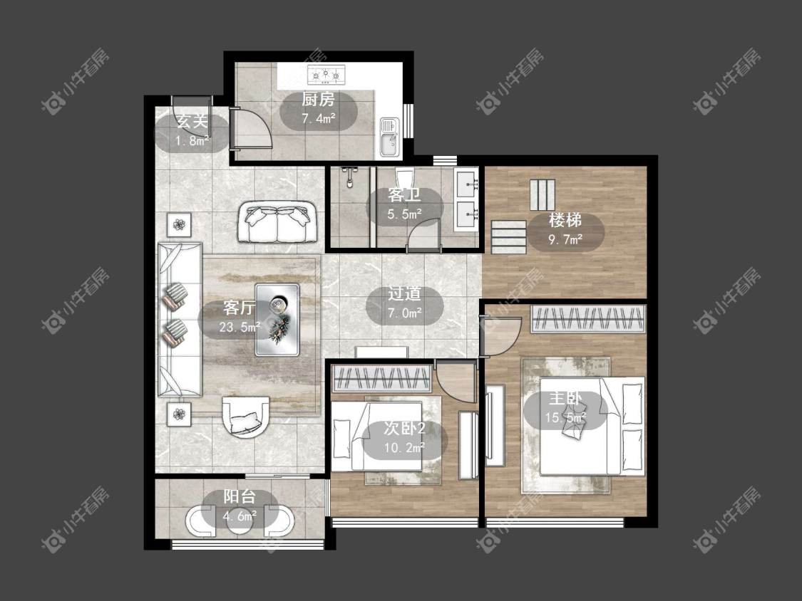 镇江滨河凤凰城在售二手房源户型图_小牛看房