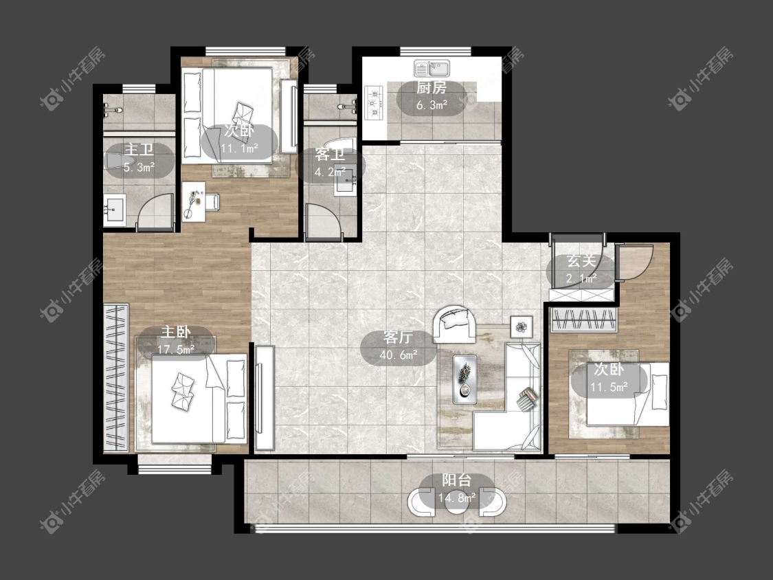 镇江凤林府在售二手房源户型图_小牛看房