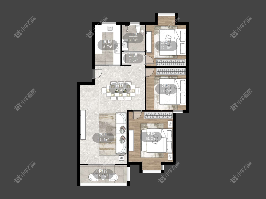 镇江兰信公寓在售二手房源户型图_小牛看房