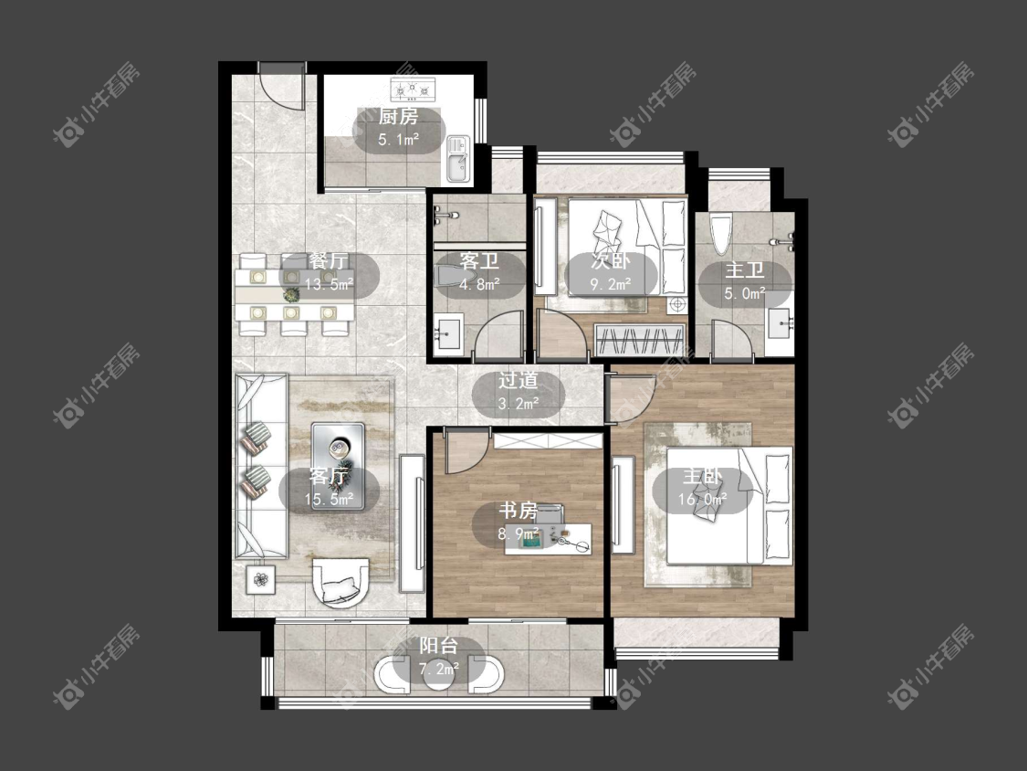 镇江碧桂园樾府在售二手房源户型图_小牛看房
