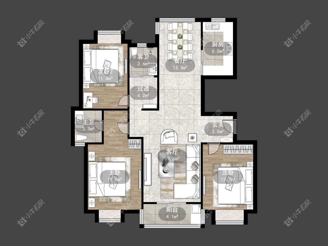 镇江江南人家在售二手房源户型图_小牛看房