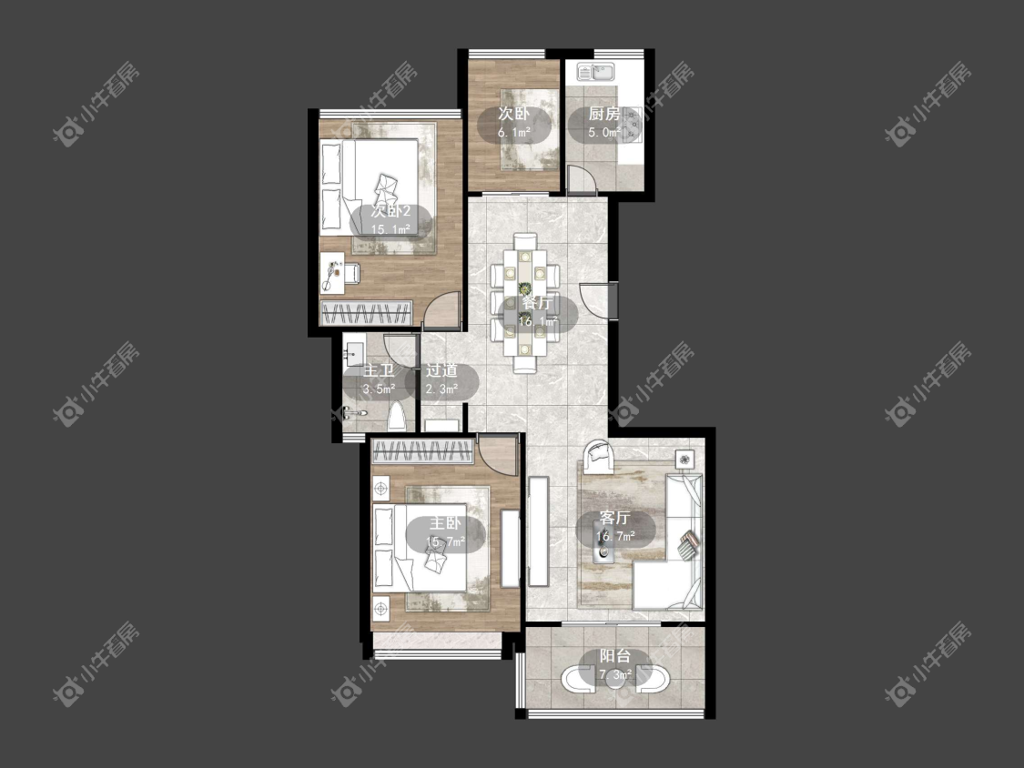 镇江御珑湾(丹阳)在售二手房源户型图_小牛看房
