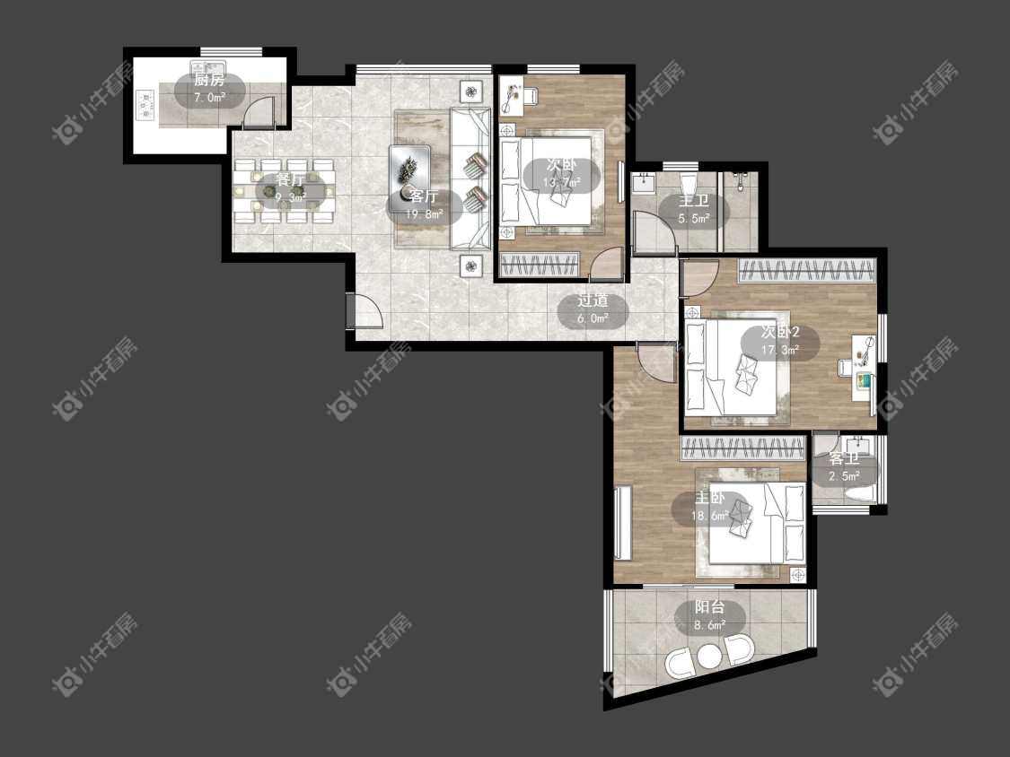 镇江普善人家在售二手房源户型图_小牛看房