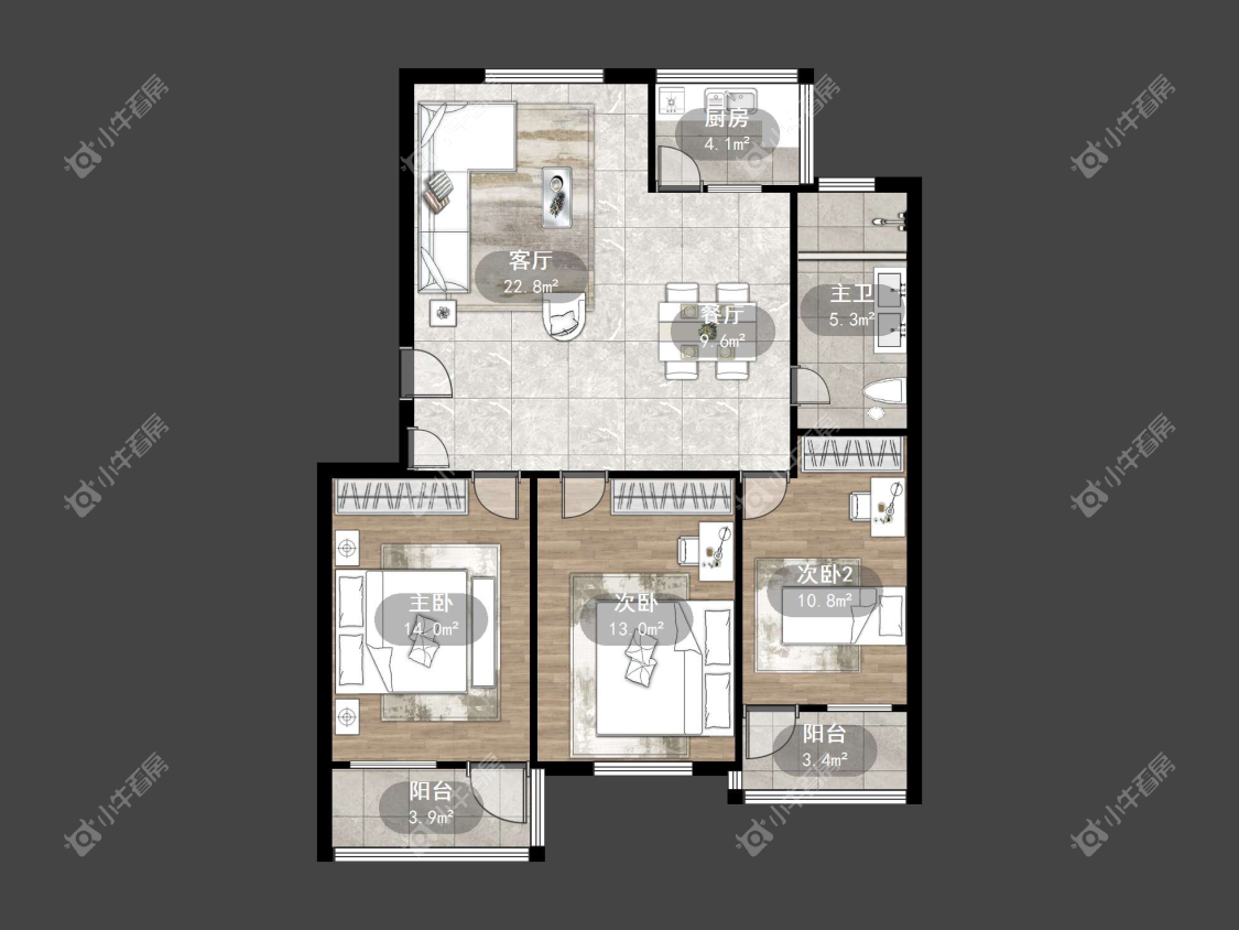 镇江丹桂园北区在售二手房源户型图_小牛看房