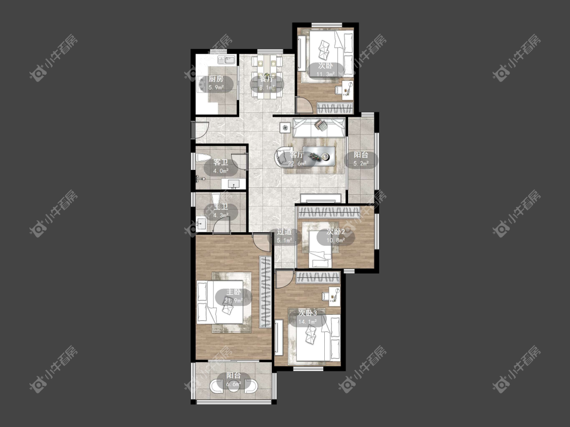 镇江御珑湾(丹阳)在售二手房源户型图_小牛看房