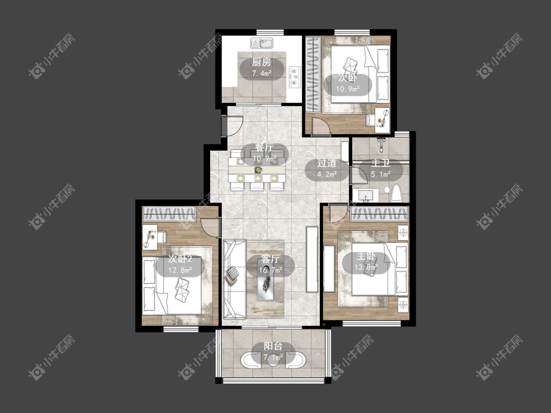 镇江凤凰郡在售二手房源户型图_小牛看房