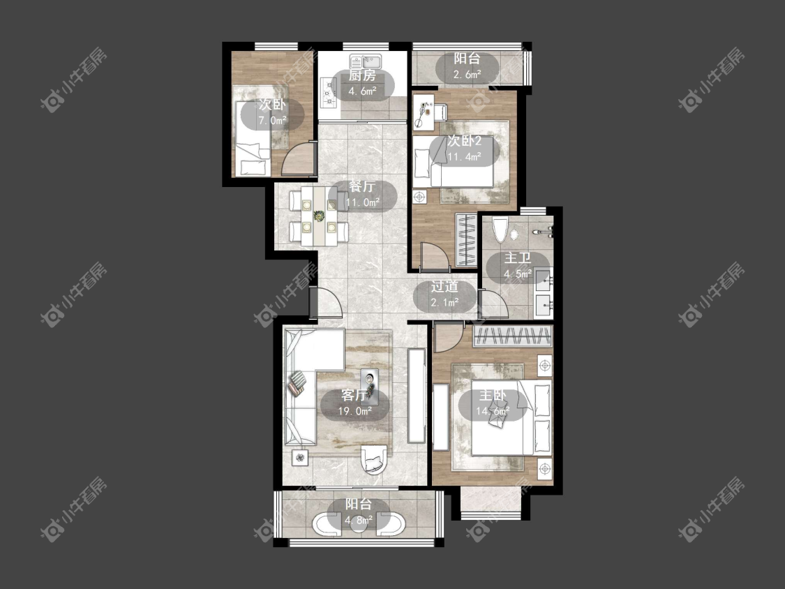 镇江新香草苑在售二手房源户型图_小牛看房