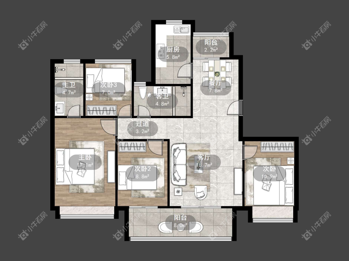 镇江爱家尚城在售二手房源户型图_小牛看房