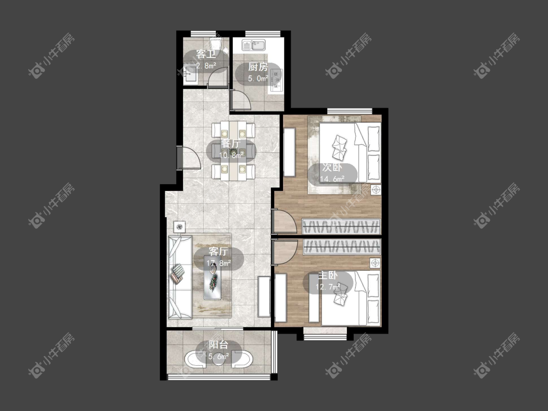 镇江迈村新城在售二手房源户型图_小牛看房