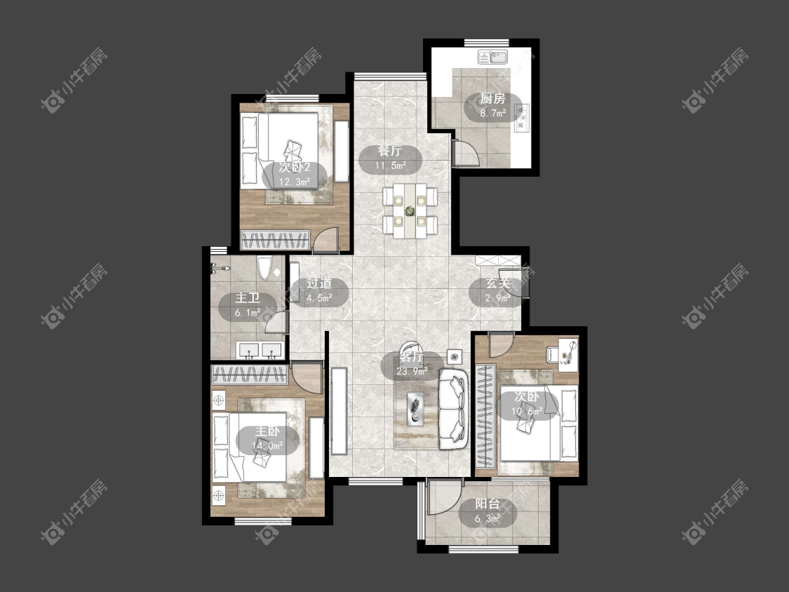 镇江御珑湾(丹阳)在售二手房源户型图_小牛看房
