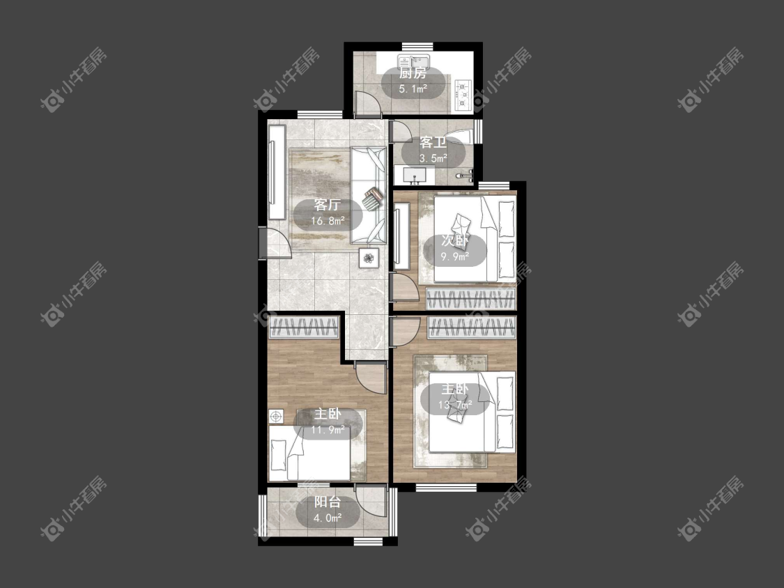 镇江伊甸园在售二手房源户型图_小牛看房
