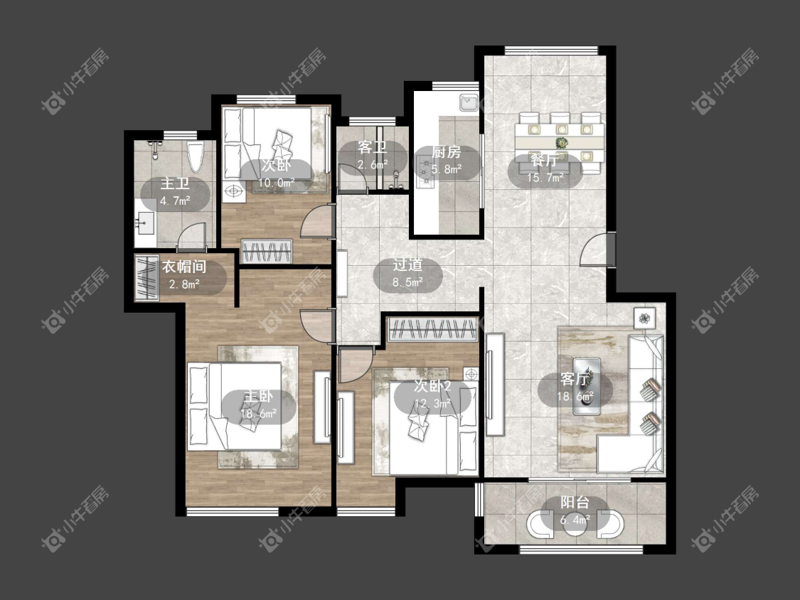 镇江南方名居在售二手房源户型图_小牛看房