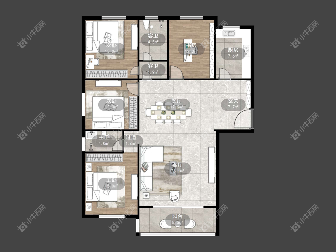 镇江华都翰林府在售二手房源户型图_小牛看房