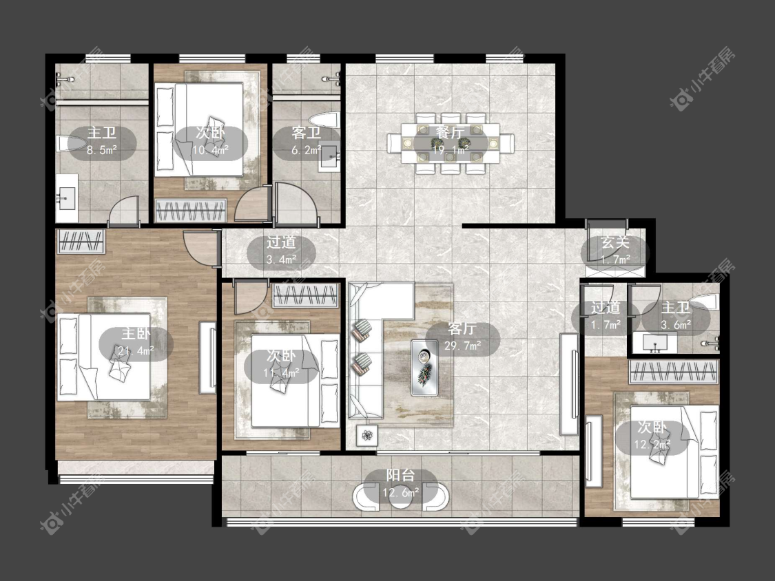 镇江中南熙悦城中南二期在售二手房源户型图_小牛看房