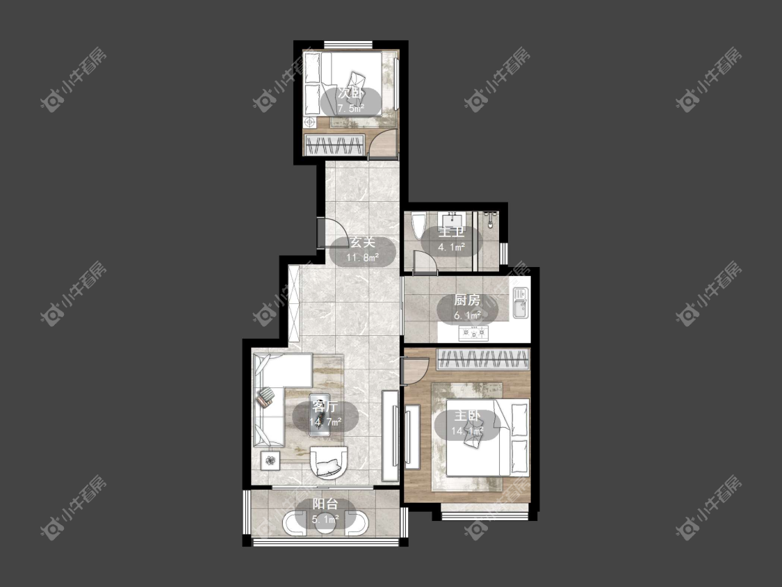 镇江翡翠林花园（天福花园）在售二手房源户型图_小牛看房