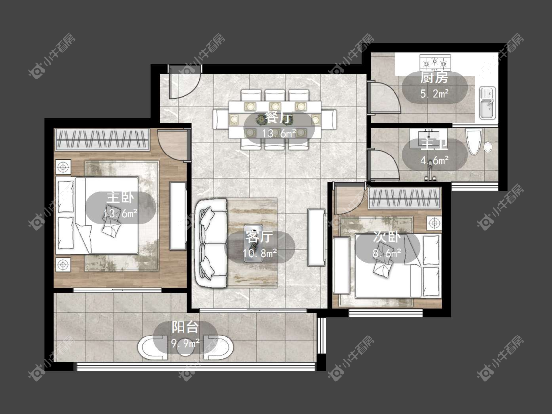 镇江欧洲城在售二手房源户型图_小牛看房