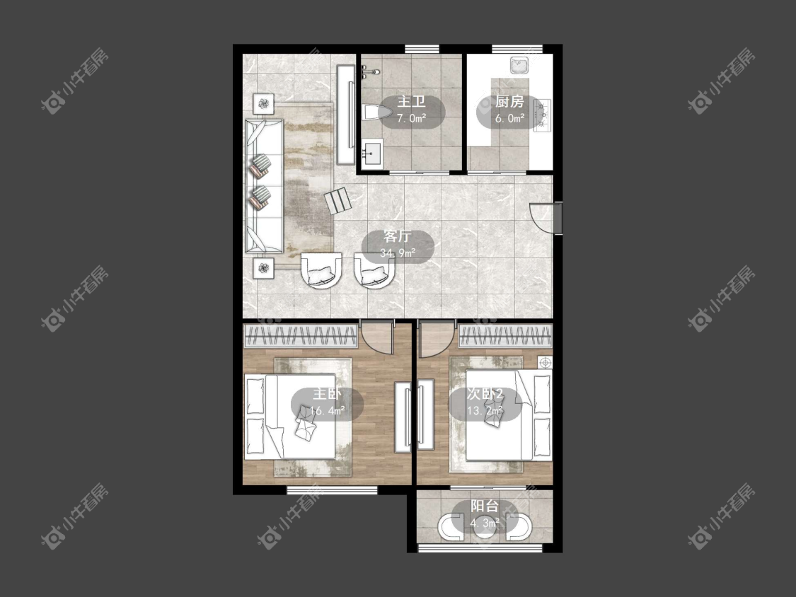 镇江龙凤二村在售二手房源户型图_小牛看房