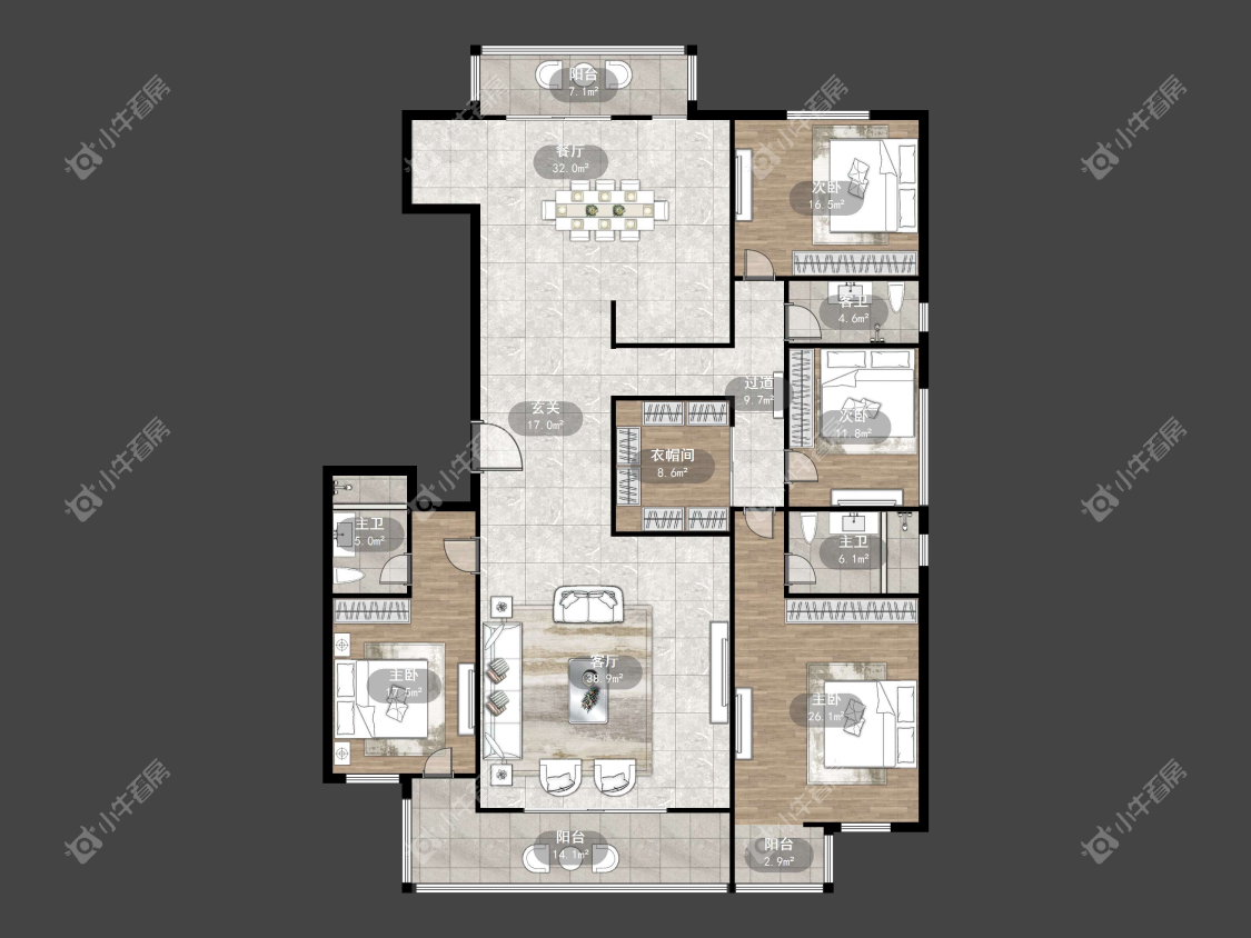镇江天波城在售二手房源户型图_小牛看房